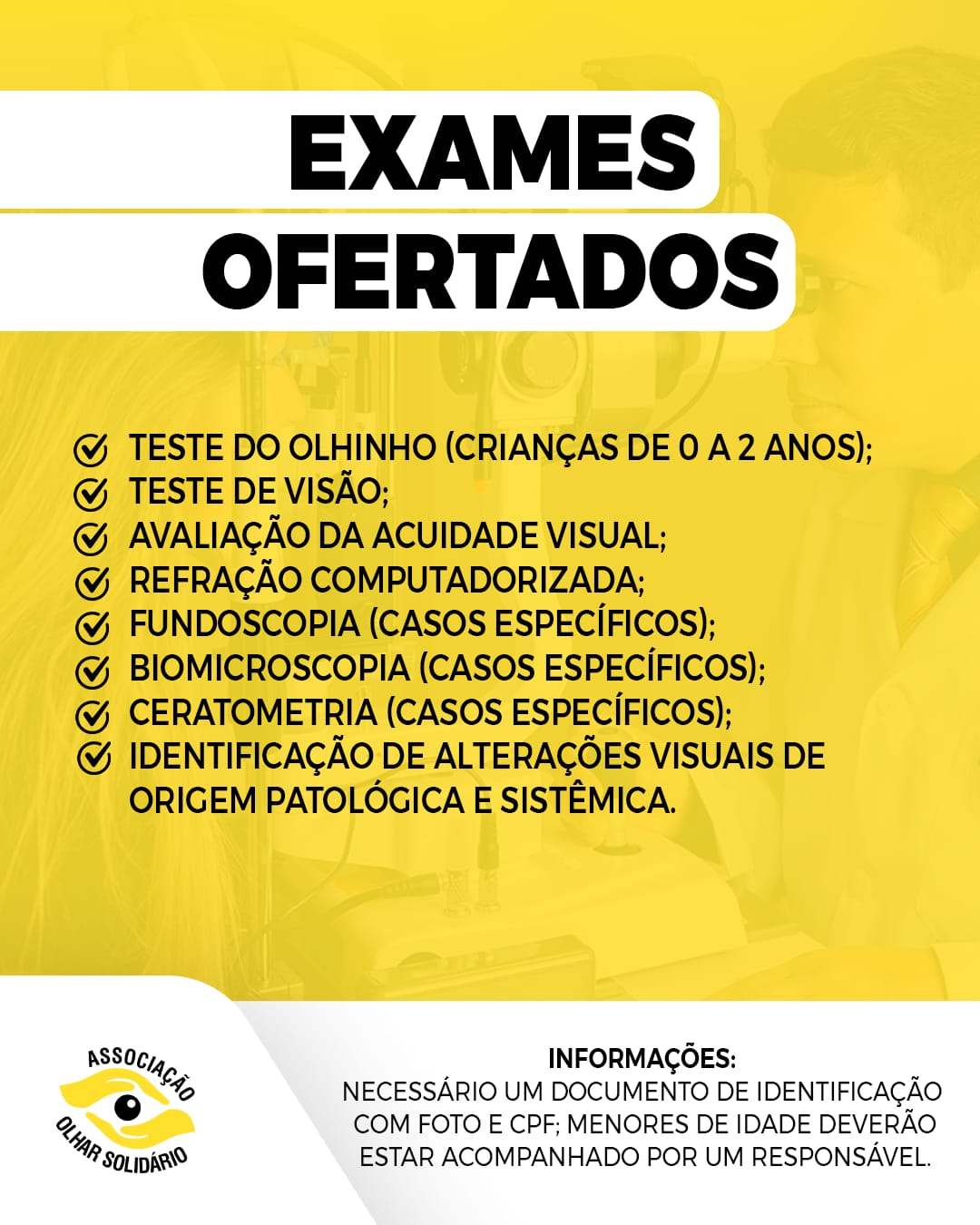 Primeiro MUTIRÃO DA SAÚDE VISUAL em Poço Branco